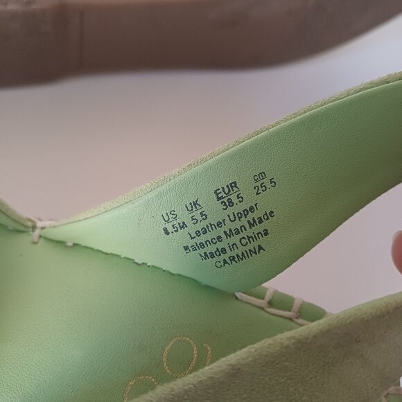 Franco Sarto Light Green Wedge Ankle Strap Sandals Size 8.5 - Picture 6 of 9